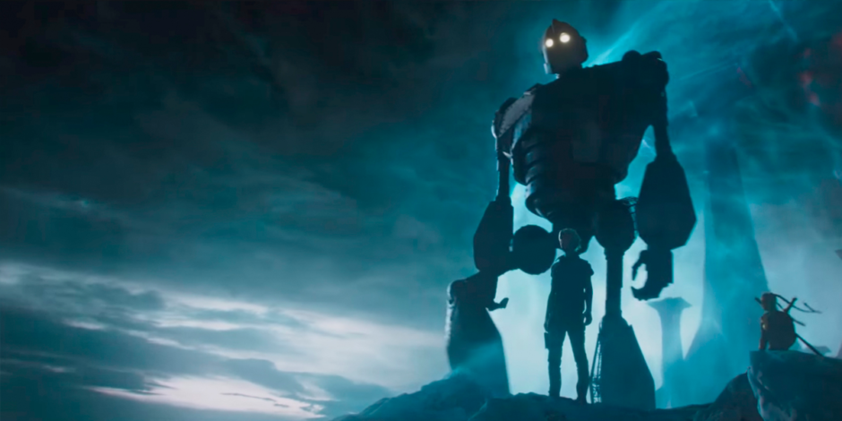 Imagem do filme Jogador Nº 1, com um robô gigante